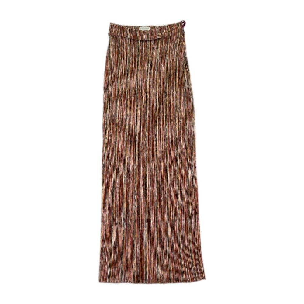 Ronny Kobo Pleated Maxi Dress Womens Small